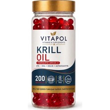 Vitapol Krill Oil 200 Yumuşak Kapsül Phospholipid Omega 3 Epa Dha Astaxanthin Choline Krill Yağı