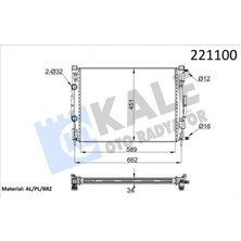 Kale Zengezur Motor Su Radyatörü [ Renault Megane Ii 2002-, Scenic 2003- 1.5/1.9 Dci/1.4/1.6/2.0 16V Brazing ]