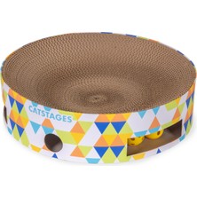 Esranın Dünyası Catstages Kase Parça Scratcher Kedi Topu Parça Scratcher ve Lougner, Çok Renkli