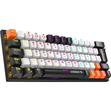 Esranın Dünyası Everest Parley Rainbow Aydınlatmalı Türkçe Q Blue Switch Mekanik Gaming Oyuncu Klavyesi Outlet (Beyaz/siyah)