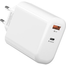 Aydogan's Gan Pd 65W / Qc 18W Hızlı Şarj Cihazı ile Beyaz
