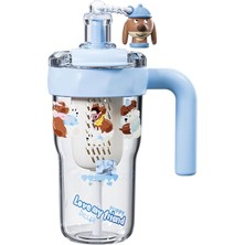 Esranın Dünyası Dıller 860 ml Pipetli & Rahat Içim Çift Kullanım Tritan Su Matarası Suluk -FFD860ML3RENK