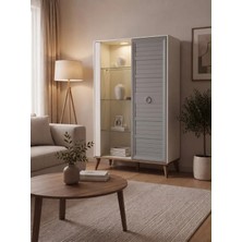 Numa Zeta Vitrin Kapaklı / Raflı Salon Vitrin