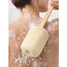Esranın Dünyası Beylini Sisal Ahşap Saplı Sırt Lifi Banyo Sırt Kese Fırçası Vücut Peeling Ölü Deri Temizleme Çubuğu 26CM Sap