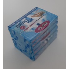 Esranın Dünyası Elimpak Eriyen Kağıt Sabun 5'li Paket - 50 Adet Tek Kullanımlık Eriyen Sabun Yaprağı - Ortak Kullanım Alanlarında ve Dış Mekanlarda Kişisel Hijyen Sağlar - Yerli Üretim