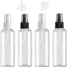 Esranın Dünyası Usmlicer 4 x 100 ml Sprey Şişesi, Şeffaf Boş Ince Sis Püskürtme Şişesi, Seyahat - Plastik Parfüm Püskürtme Şişesi, Boş Püskürtme Şişesi, Püskürtme Şişesi