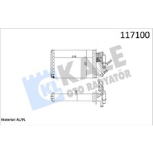 Kale Zengezur Kalorifer Radyatörü [ Fiat Uno Musluklu 2 Sira Al+Pl ]