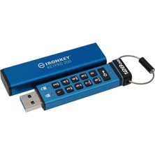 Esranın Dünyası Kingston IRONKEY128GB Keypad 200 USB 3.2 Xts-Aes 256-BIT Şifre Korumalı Taşınabilir Bellek IKKP200/128GB