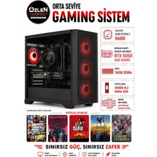 Özlen X35 RYZEN 5 5600 RTX 5050 8GB 16GB RAM 500GB M.2 SSD Oyuncu Bilgisayarı