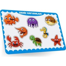 Aydogan's Deniz Hayvanları Temalı 8 Parça Ahşap Puzzle Eğitici