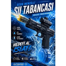 Kinku  Şarjlı Otomatik Su Tabancası Oyuncak Şarjlı Geniş Su Hazneli Gerçekçi Geri Tepme Efektli Su Silahı – Yaz Eğlencesi, Havuz Oyuncağı Bahçe Oyuncağı Için Eğlenceli Şarjlı Su Tabancası Oyuncak