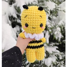 Zeanqua El Yapımı Tek Parça Tığ Işi Peluş: Büyük Arı Amigurumi