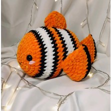 Zeanqua El Yapımı Amigurumi Turuncu Çizgili Balık Oyuncak - Amigurumi Peluş Oyuncak