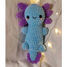 Zeanqua El Yapımı Tek Parça Tığ Işi Peluş: Axolotl Amigurumi