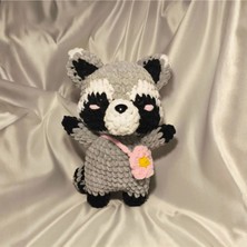 Zeanqua El Yapımı Tek Parça Tığ Işi Peluş: Rakun Amigurumi