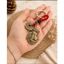WoodBay Feng Shui Yelkenli Gemi Anahtarlık Çin Uğur Paralı Bereket ve Şans Sembolü