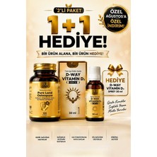Osteopure Kalsiyum, Magnezyum, Çinko, K & D3 120 Kapsül + D-Way Vitamin D3 Sprey 30 ml 1 Alana 1 Hediye