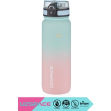 Uzspace 800ML Yeni Çift Renkli Sızdırmaz Bpa Içermez Kilitlenebilir Sızdırmaz Kapaklı El Askılı Soft-Touch Yüzeyli Motivasyonel Tritan Su Matarası Bpa Yok Koku Yok