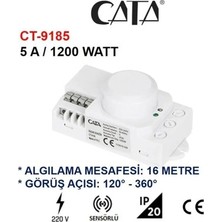 Aydogan's 1200W Radar Sensör 2-16M Algılama IP20