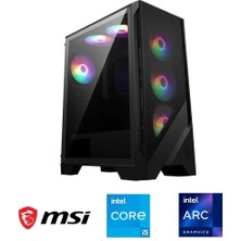 MSI Gzone Eco Intel Core I5 12400F / Intel Arc B580 12GB / 16GB Ddr4 / 500GB M.2 SSD / Gaming Masaüstü Bilgisayar