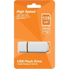 Elba 128GB Plastik Beyaz-Turuncu 3.2 USB Flash Bellek