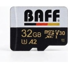 Baff 32 GB Micro Sdhc Hafıza Kartı - 4K Video Kayıt Destekli U3 A2 V30 Kamera, Güvenlik Kamerası ve Araç Içi Kamera Kartı