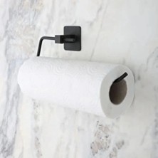Eco Lounge Kendiliğinden Yapışkanlı Siyah Paslanmaz Metal Rulo Havluluk Aparat