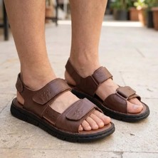 Kristal SR.1750 Tam Ortopedik Içi Dışı Deri Erkek Sandalet