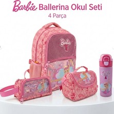 Barbie Lisanslı Okul Seti ( Sırt Çantası, Beslenme Çantası, Kalemlik, Matara Suluk)