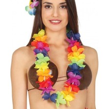 Eco Lounge Rengarenk Hawaii Boyun Çelengi Havai Partisi Kolyesi 1 Adet BX40