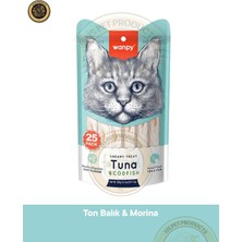 Wanpy Ton Balık & Morina Balık Krema Kedi Ödül Maması 25x14 gr