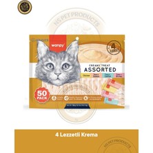 Wanpy Karışık 4 lezzetli Krema Kedi Ödül Maması 50x14gr