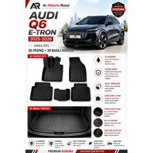 Ar Alberto Rossi Audı Q6 E-Tron 2025-2026 Araca Özel 3D Paspas + 3D Bagaj Havuzu