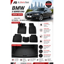 Ar Alberto Rossi Bmw 3 Serisi E90 2004-2013 Araca Özel 3D Paspas + 3D Bagaj Havuzu
