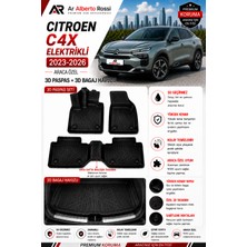 Ar Alberto Rossi Citroen C4X Elektrıklı 2023-2026 Araca Özel 3D Paspas + 3D Bagaj Havuzu