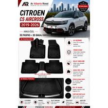 Ar Alberto Rossi Citroen C5 Aircross 2019-2026 Araca Özel 3D Paspas + 3D Bagaj Havuzu