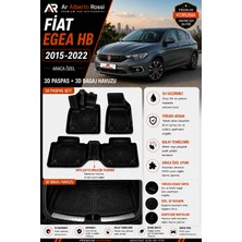 Ar Alberto Rossi Fiat Egea Hb 2015-2022 Araca Özel 3D Paspas + 3D Bagaj Havuzu