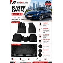 Ar Alberto Rossi Bmw 3 Serisi F30 2012-2019 Araca Özel 3D Paspas + 3D Bagaj Havuzu