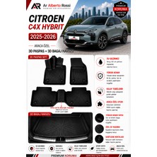 Ar Alberto Rossi Cıtroen C4X Hybrıt 2025-2026 Araca Özel 3D Paspas + 3D Bagaj Havuzu