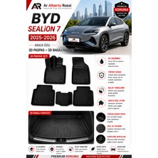 Ar Alberto Rossi Byd Sealion 7 2025-2026 Araca Özel 3D Paspas + 3D Bagaj Havuzu