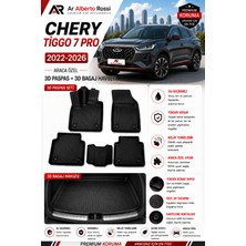 Ar Alberto Rossi Chery Tiggo 7 Pro 2022-2026 Araca Özel 3D Paspas + 3D Bagaj Havuzu