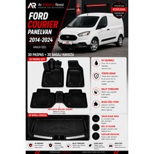 Ar Alberto Rossi Ford Courier Panelvan 2014-2024 Araca Özel 3D Paspas + 3D Bagaj Havuzu