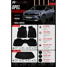 Ar Alberto Rossi Opel Grandland x Hybrıd D 2025-2026 Araca Özel 3D Paspas + 3D Bagaj Havuzu