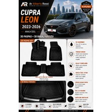 Ar Alberto Rossi Cupra Leon 2023-2026 Araca Özel 3D Paspas + 3D Bagaj Havuzu