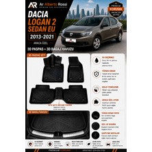 Ar Alberto Rossi Dacıa Logan 2 Sedan  2013-2021 Araca Özel 3D Paspas + 3D Bagaj Havuzu
