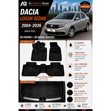 Ar Alberto Rossi Dacıa Logan Sedan 2004-2026 Araca Özel 3D Paspas + 3D Bagaj Havuzu