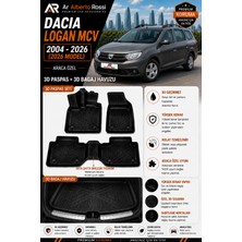 Ar Alberto Rossi Dacıa Logan Mcv 2004 2026-2026 Araca Özel 3D Paspas + 3D Bagaj Havuzu