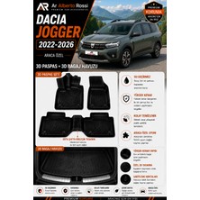 Ar Alberto Rossi Dacia Jogger 2022-2026 Araca Özel 3D Paspas + 3D Bagaj Havuzu