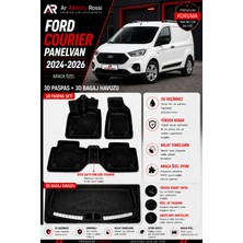 Ar Alberto Rossi Ford Courier Panelvan 2024-2026 Araca Özel 3D Paspas + 3D Bagaj Havuzu