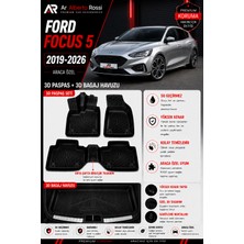 Ar Alberto Rossi Ford Focus 5 2019-2026 Araca Özel 3D Paspas + 3D Bagaj Havuzu